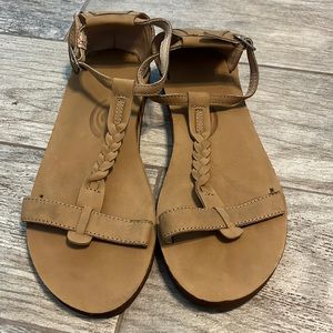 Rainbow calafia sandals size 10